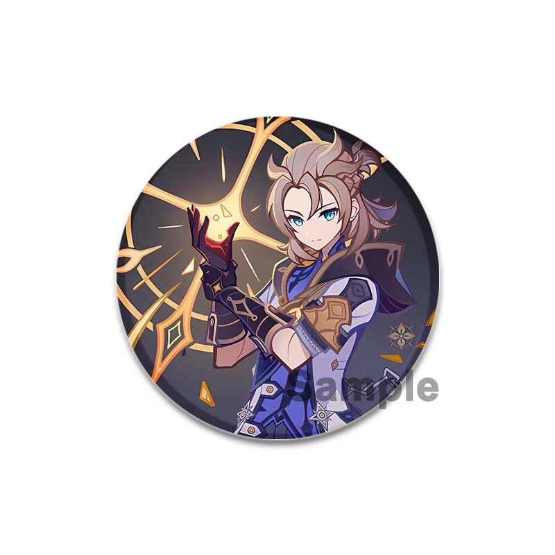 32/44/58mm Genshin Impact Albedo Pin Handmade Brooch for Clothes Cartoon Cosplay Badge Backpack Decoration Jewelry Gift