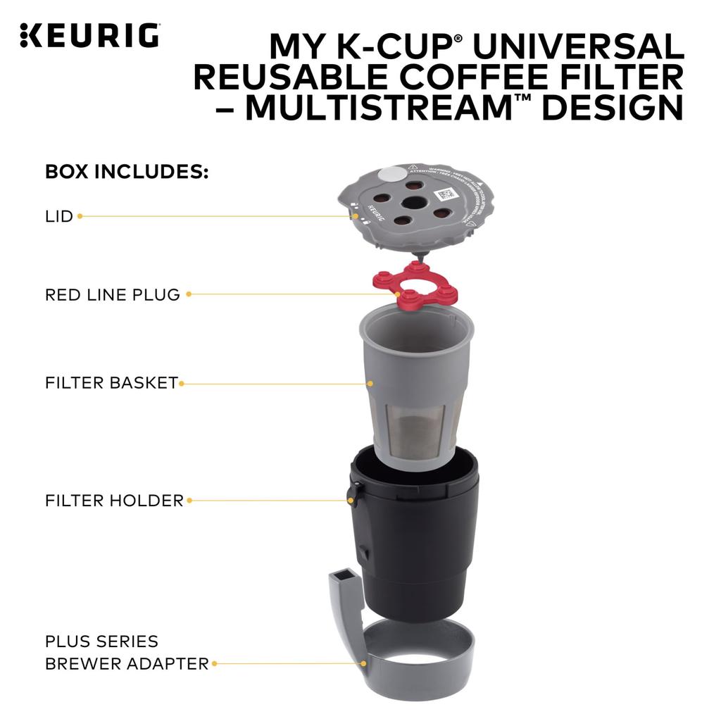 Keurig My Universal Reusable Filter with Technology Gray May K-Cup Multi-Stream - (Packaging Vary)