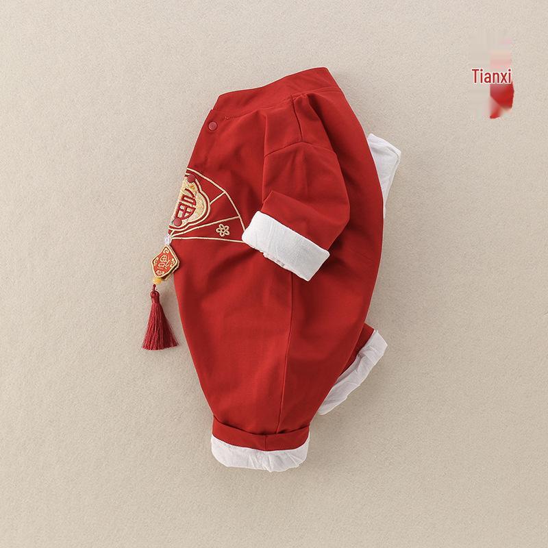 Chinese Baby Autumn Jumpsuit & Romper for Full Moon, Hundred Days & First Birthday.