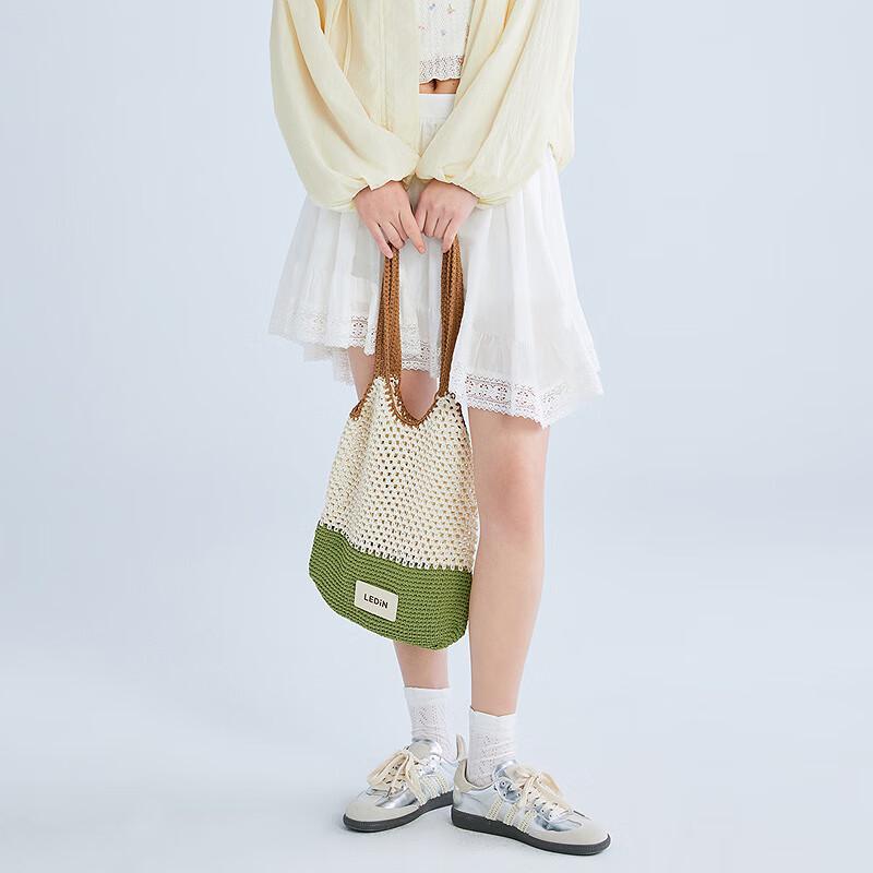 LEDING Irregular Hollow-Out Lace Short Skirt S