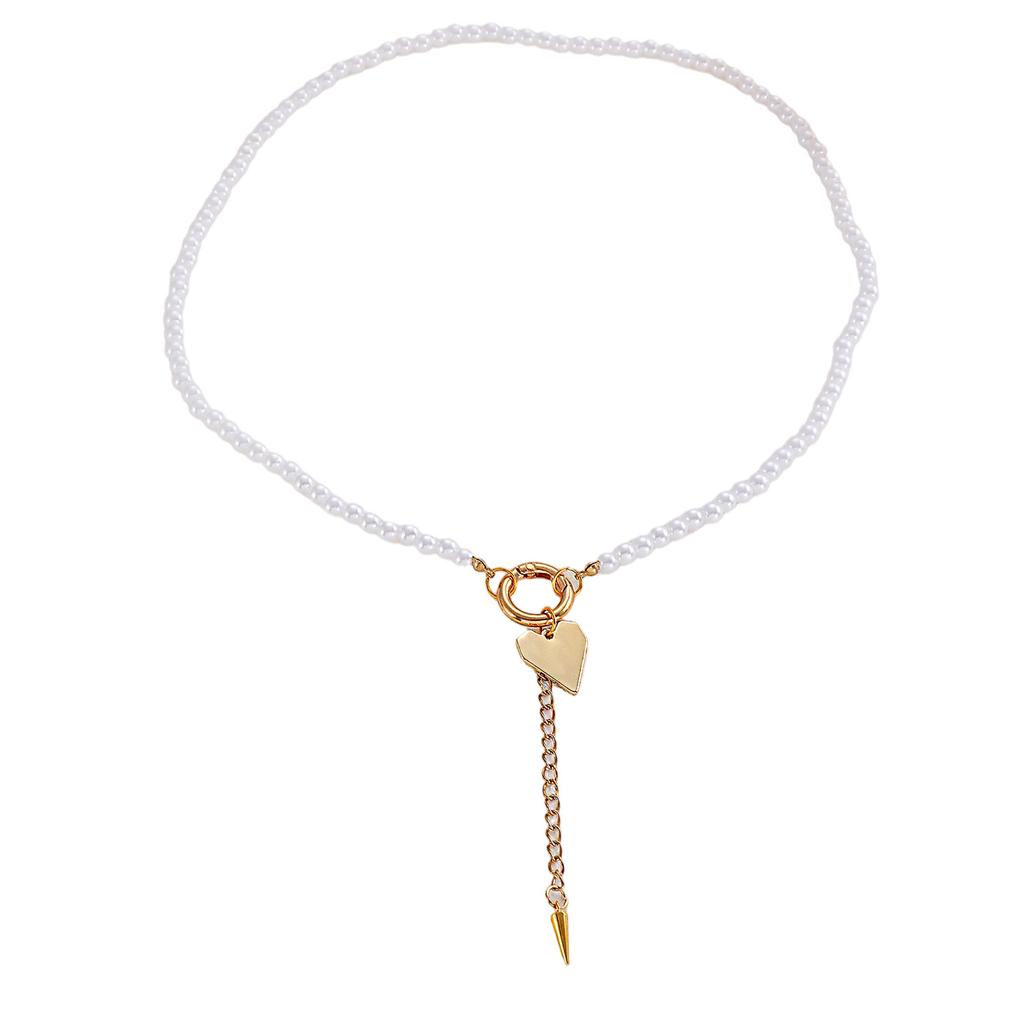 New long love necklace women's high-end temperament beaded collarbone chain y-shaped fringed sweater chain wholesale