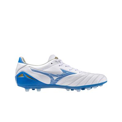 Morelia Neo 4 Comfortable AG (Rubber Short Studs) Kangaroo Leather Shock Absorption Football Shoes Men Football Shoes White Blue P1GA243525