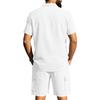 Casual Solid Color Linen Two Piece Sets Mens 2026 Spring Summer Fashion Short Sleeve Shirts and Shorts Outfits Men Linen Suits