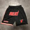 Mens Basketball Shorts With Team Embroidery NBA Style Loose Fit Athletic Pants Practice Casual Wear