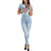 European American Slim-Fit Casual Waist-Cinching Jumpsuit Jeans Skinny Pants