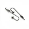2PCS/Set Punk Stainless Steel Spike Industrial Piercing Floating Industrial Barbell Helix Earring Body Jewelry 16G for Men Women
