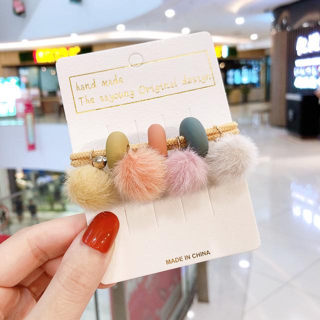 Korean Simple Scrunchie Women Girls Elastic Hair Rubber Bands Accessories Tie Hair Rope Ring Holder Ornaments Headdress