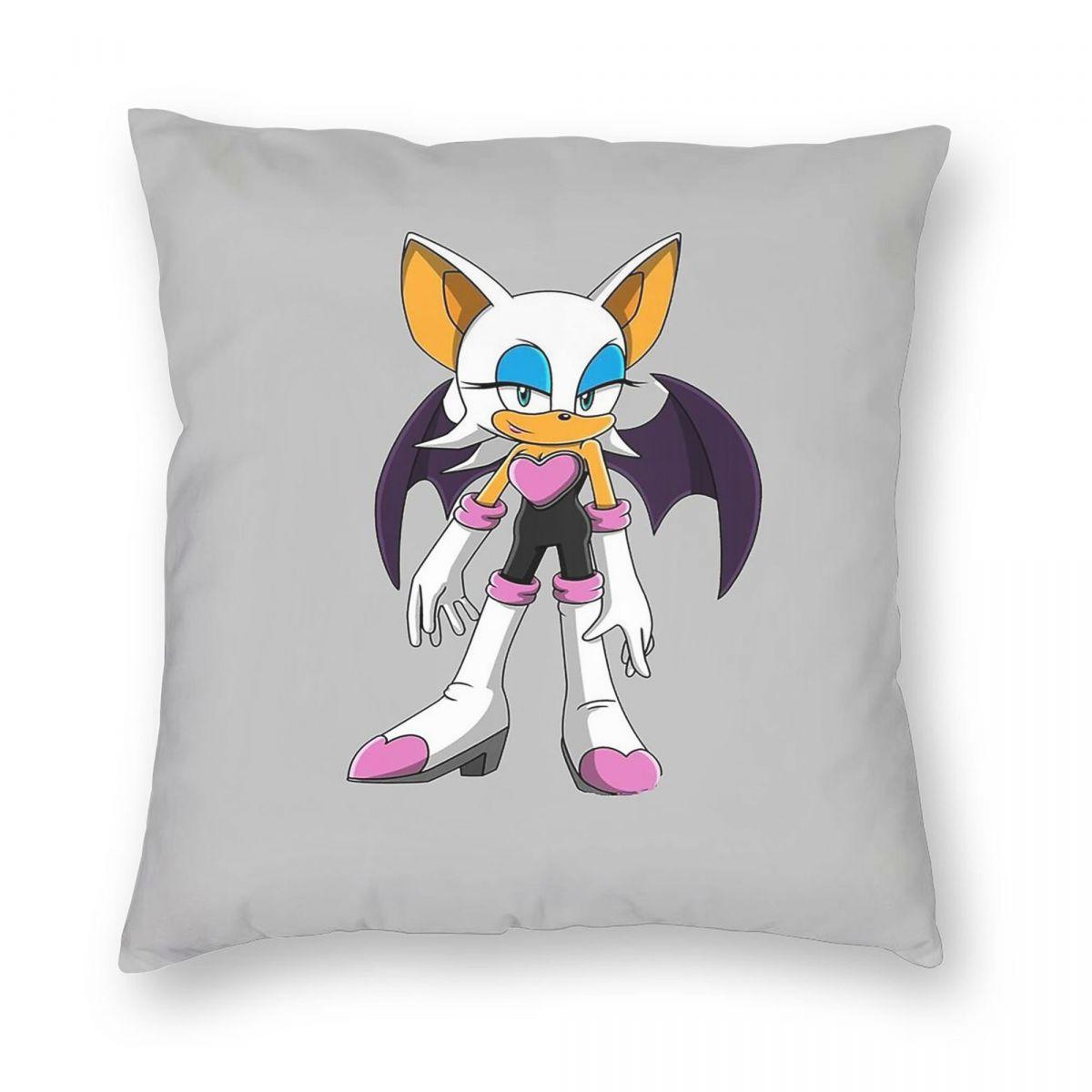 

Rouge The Bat Square Pillowcase Polyester Linen Velvet Printed Zip Decorative Pillow Case Room Cushion Cover 30cmx30cm
