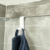 Multifunctional Double Hooks Portable Towel Bathrobe Holder Hooks For Bathroom Glass Door Storage