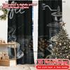 2D FLAT PRINTING 2pcs Curtains (Without Rod) Coffee Lovers Delight Holiday New Year Printed Curtains Versatile Polyester