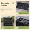 Multifunctional Outdoor Folding Aluminum Picnic Table with BBQ Mesh