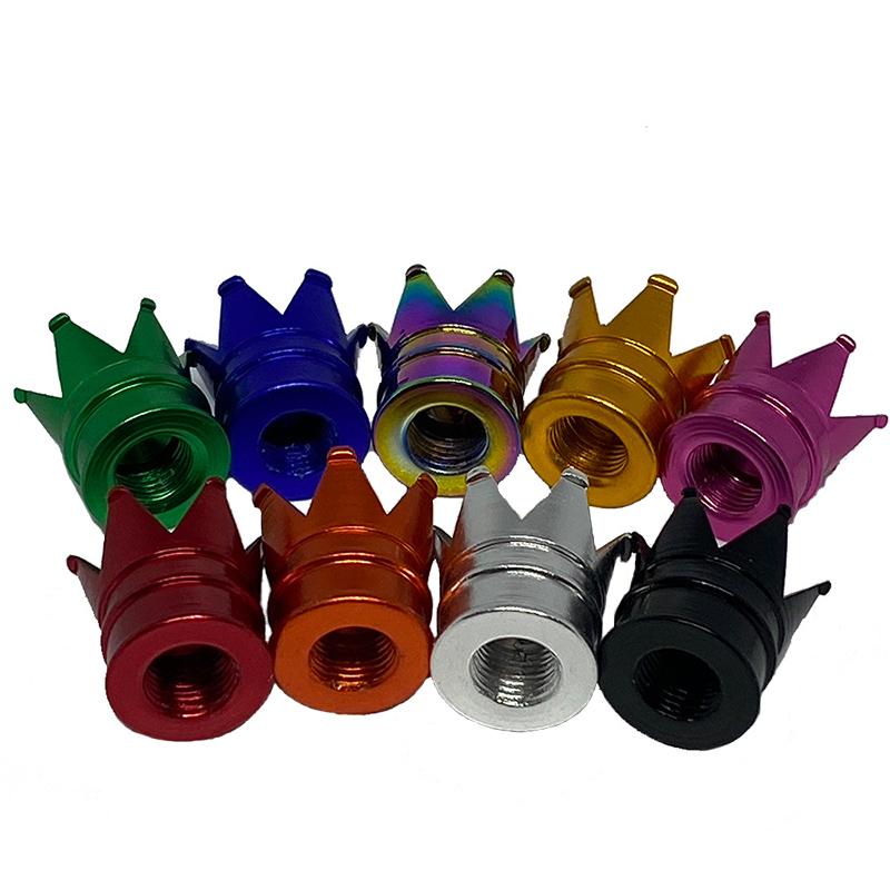 4Pcs Car Motorcycle Crown Tire Valve Caps Car Wheel Air Valve Dustproof Caps Wheel Stem Air Valve Dust Covers Auto Accessories