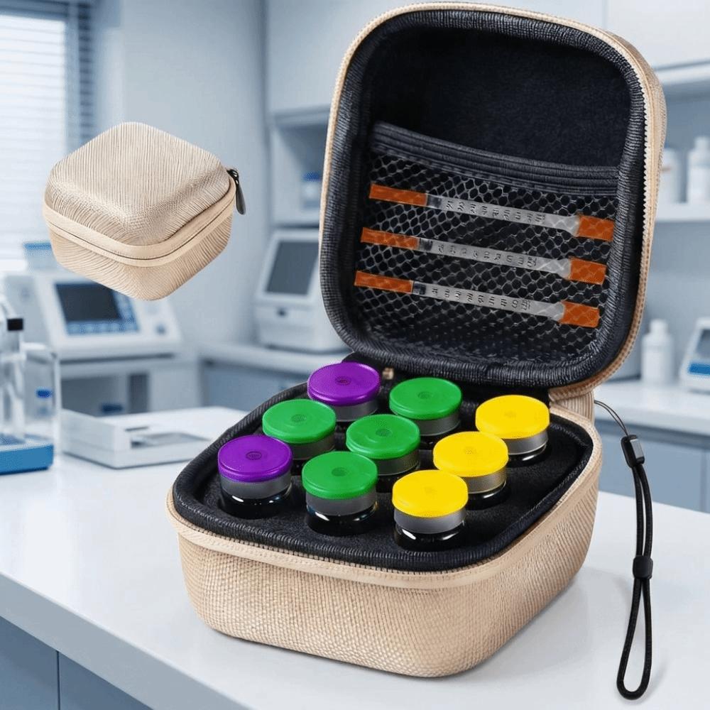 10ML Insulin Vial Storage Case Waterproof 9 Slots Essential Oil Case Wear-resistant Dust-proof Insulin Organizer for Home