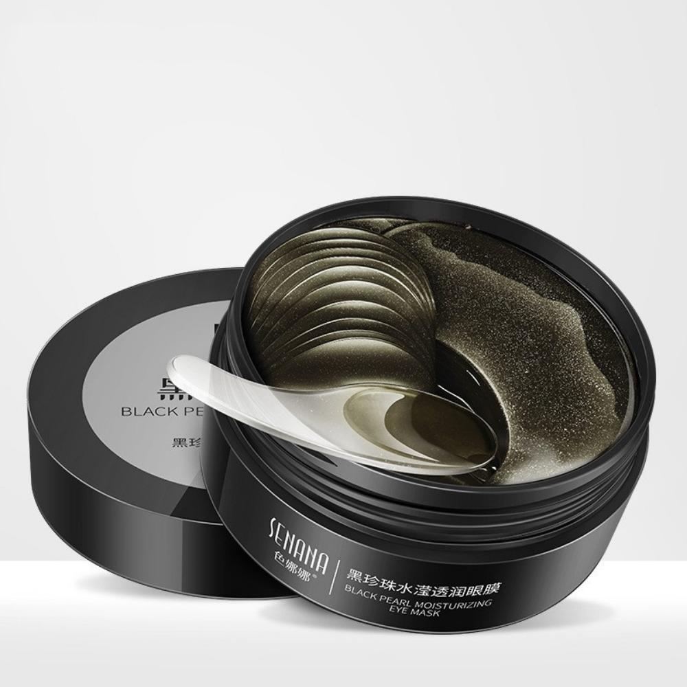 

30 ПАР Черные жемчужные золотые маски для глаз 60 шт. Гидрогелевые патчи для глаз Восстанавливающие, удаляющие морщины, темные круги, увлажняющие, против старения, маски для глаз чёрный