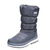 Japan and South Korea round head thick-soled medium tube snow boots women's large size velvet thickened side zipper cotton boots warm cotton shoes