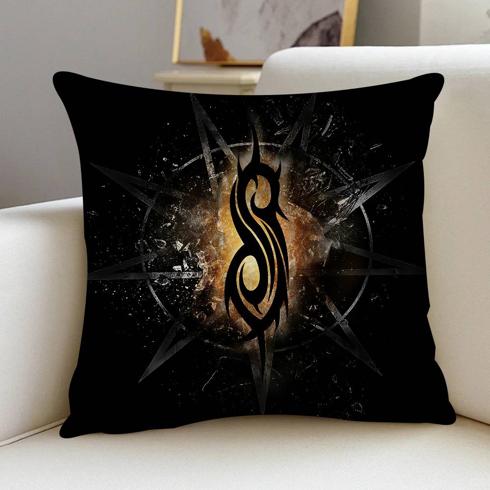 Rock Band S-Slipknot Logo Kissenbezug Toon Geschenk Kissenbezug Schlafzimmer Zuhause Sofa Stuhl Sitz Dekor Kissenbezug