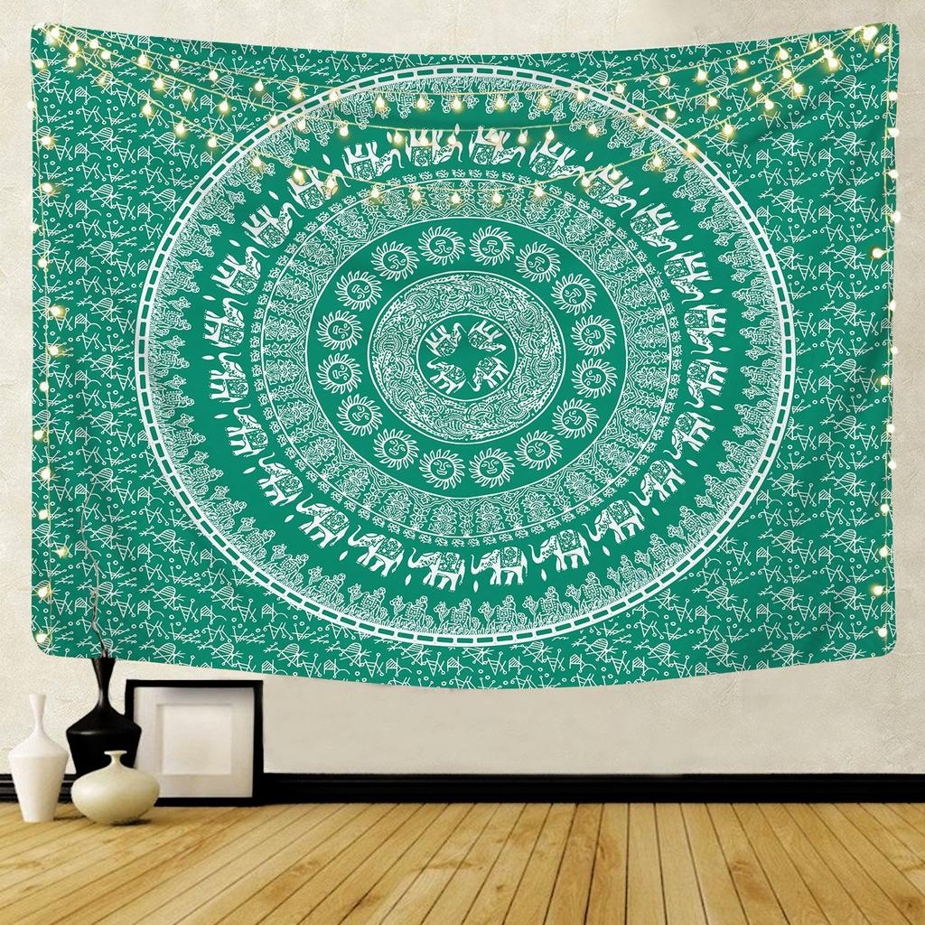 Large Mandala Pattern Indian Tapestry Wall Hanging Decoration Bohemian Beach Towel Polyester Thin Blanket Yoga Shawl Travel  Mat