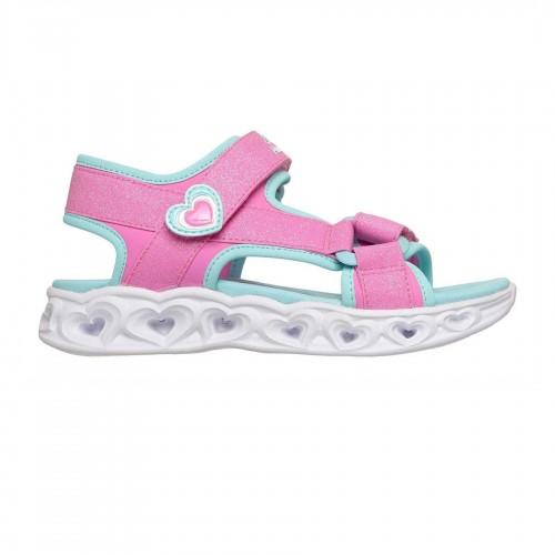 Skechers Girls Hearts Light Up Sandals