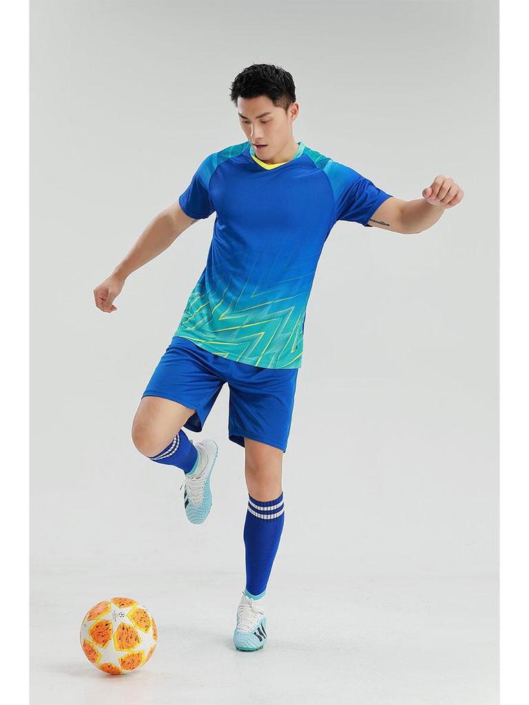 Men's Quick-Dry Football Jersey Set with Number Print for Adults and Kids