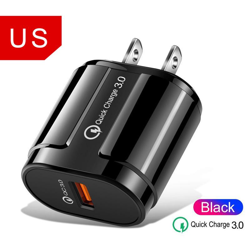 QC 3.0 Fast Mobile USB Charger, Smart 18W EU/US Plug