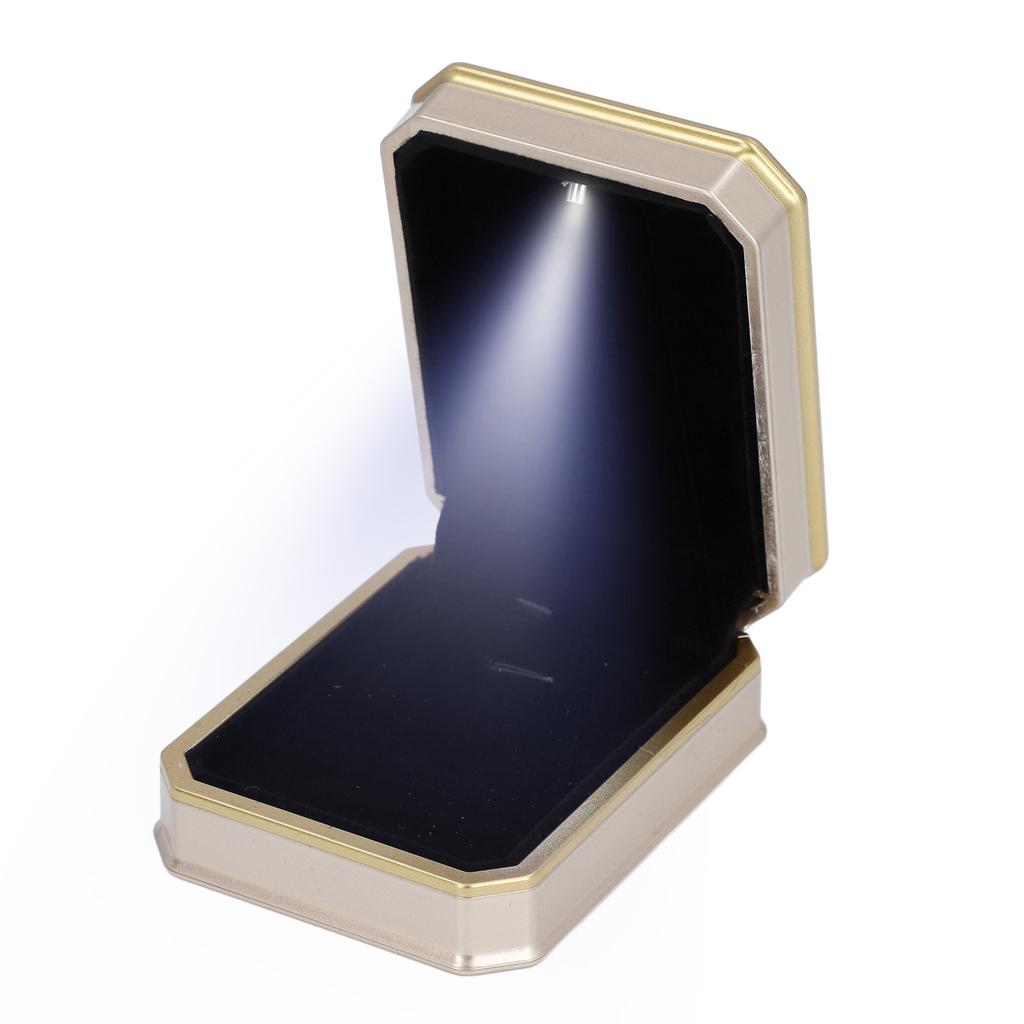 LED Anhänger Halskette Geschenkbox Multifunktionale Flock Schmuckaufbewahrung Ausstellungsbox für Zuhause