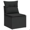 VidaXL Salon de jardin 6 pcs avec coussins noir résine tressée 3326911