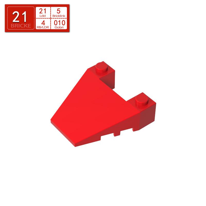 BRICKE Zhuan Ke 93348 Compatible 4x4 Sloped Wedge Building Block MOC Spare Parts 50g (~20pcs)