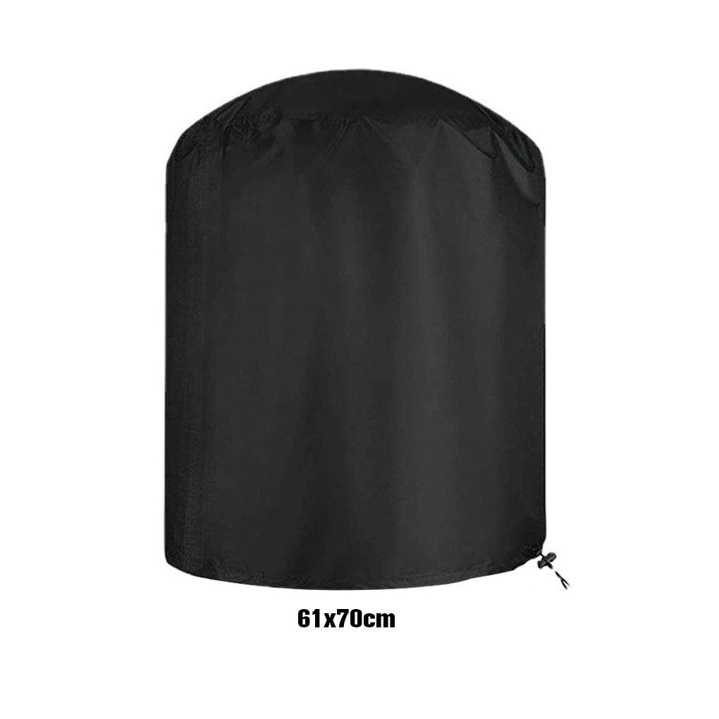 Multiple Size Grill Cover Round Heavy Duty Waterproof Barbecue Gas Grill Cover Heat Resistant Stain Resistant Waterproof Black