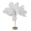 Feather Table Lamp Touch Switch USB Ostrich Feather Lamp 3 Color Dimming Desk Lamp with Gold Metal Base 30pcs Feather