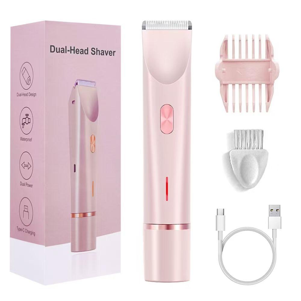 2-in-1 Woman Hair Removal Electric Razor Device Portable Hair Removal Knife Cordless Painless Body Groomer Bikini Trimmer