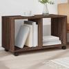 VidaXL Rolling Cabinet Brown Oak 72x33x42.5 Cm Engineered Wood 853143