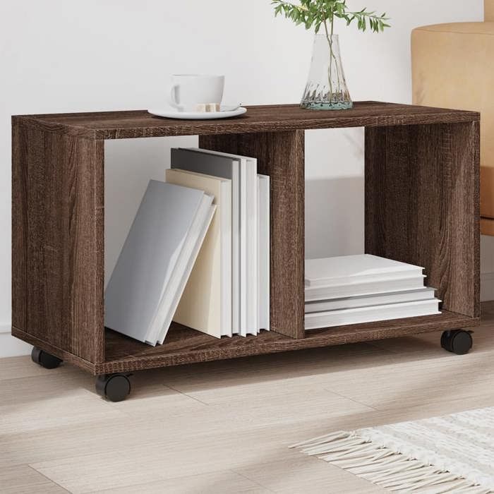 VidaXL Armoire roulante chêne marron 72x33x42,5 cm bois d'ingénierie 853143