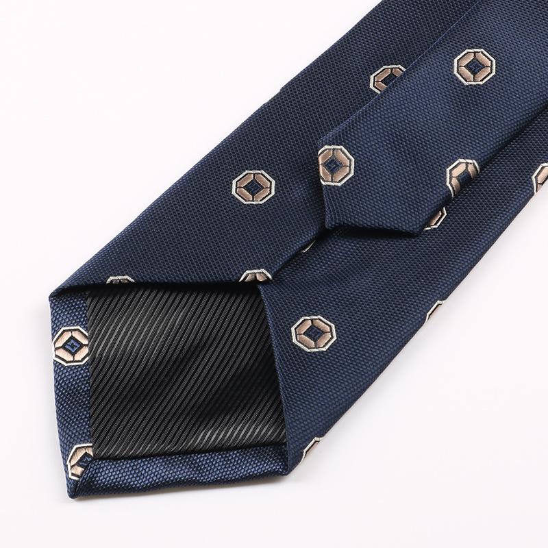 Male Groom Wedding Dress Business Suit Wedding Stripe Cashew Flower Ceremony Tie 8Cm Hand-Made