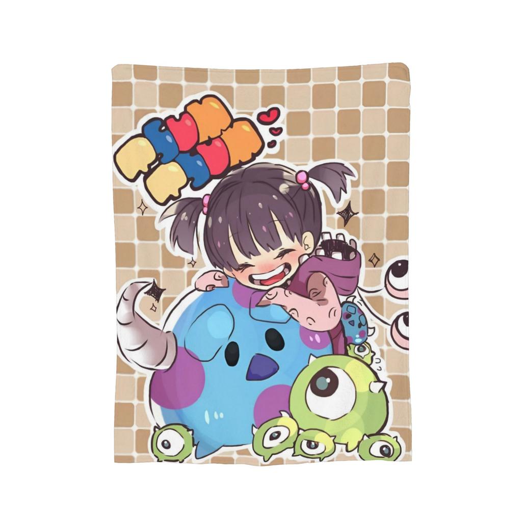 Mike Wazowski Monsters University Flannel Throw Blankets Monsters Inc Blankets for Sofa Bedroom Warm Bedroom Quilt,