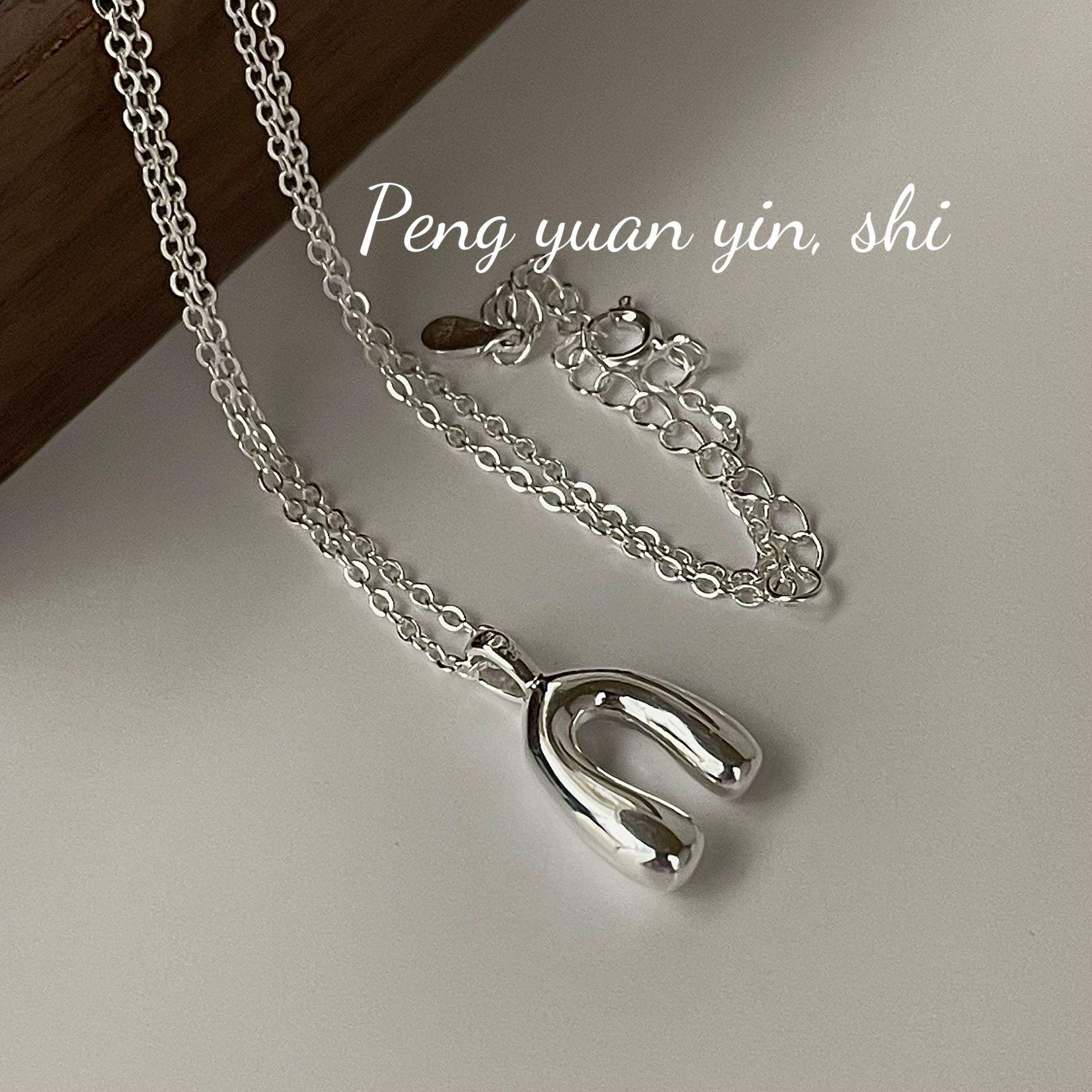 S925 Sterling Silver Horseshoe U-Shaped Necklace for Women – Niche Design, Luxurious, Versatile Clavicle Chain 925 Silver
