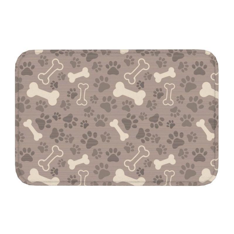 Buntes HundePfotenMuster Willkommen Eingangstür Matte Rutschfeste Teppiche für Schlafzimmer Dekor Heim Wohnzimmer Dekoration Küchenboden Matte