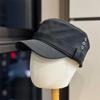 British retro black flat-top equestrian hat women's new fashion literary temperament big head circumference duck tongue beret tide