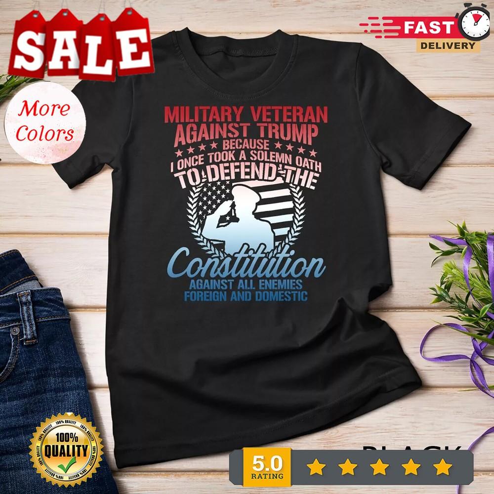 2025/Gradient - Military Veterans Against Trump 2024 USA Election Unisex T-shirt Unisex T-Shirt XXXL