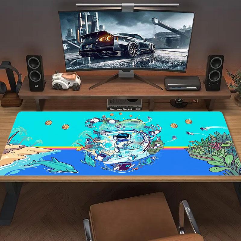ASTRO BOT Large Size Mouse Pad Large Gaming Table Cushion Non-slip Laptop Tablet Big Mousepad XXL Mat Mini PC Playmat With Lock edge