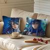 L-LUCINA Cartoon Animation Pillow Covers Cartoon Sofa Decorative Home Double-sided Printing Short Plush Cute Cushion Cover