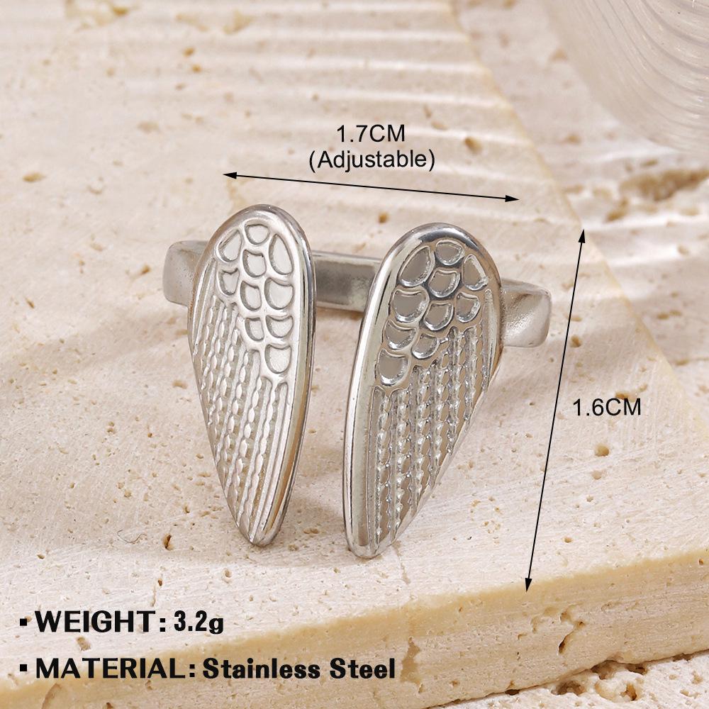 

Европейская и американская мода. Геометрическое кольцо в форме сердца из нержавеющей стали - французский ретро-стиль