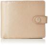 Peaks Peak Women's Bifold Wallet, Cowhide Leather, Two-Tone Color, Champagne, YC-3907