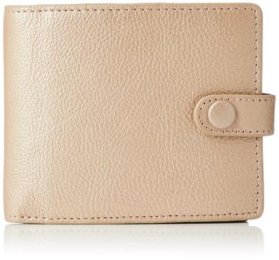Peaks Peak Damen Bifold Geldbörse, Rindsleder, Zweifarbig, Champagner, YC-3907