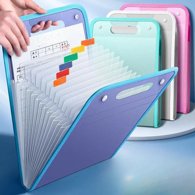 1 Pc File Folder 13 Pockets Large Storage A4 Letter Size File Folder for Student BusinessOrganizer Office Desk Accessories синий 2990₽