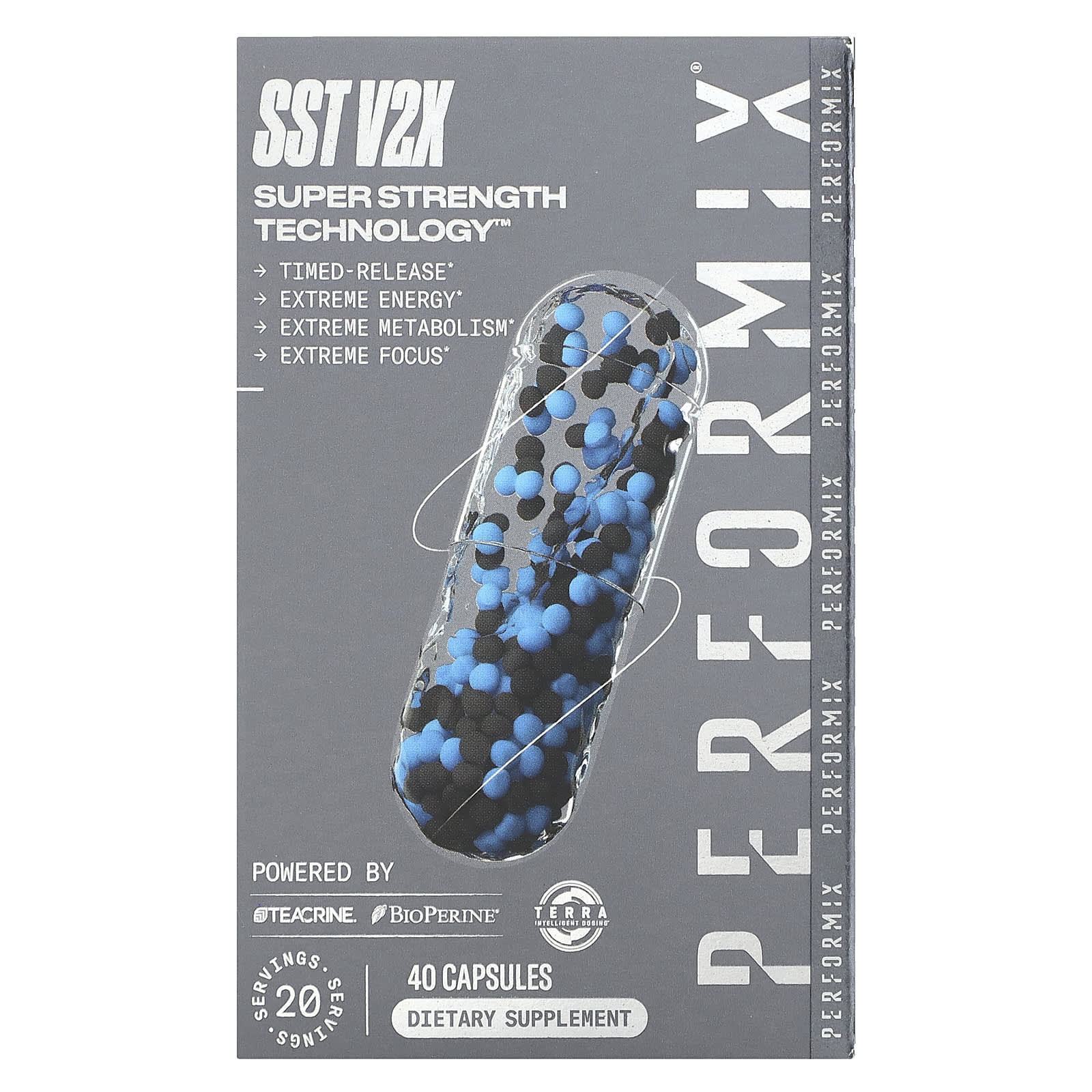 

Performix, SST V2X Super Strength Technology, 40 капсул