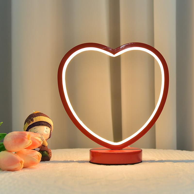 1Pc Creative Red Wedding Lamp New Wedding Room Decoration Wedding Desk Lamp Bedroom Bedside Lamp Bridal Dowry Lamp Gift