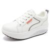 Women's Sneakers Height Increase White Leather Platform Casual Simple Thick Sole Elevator Shake Shoes for Students