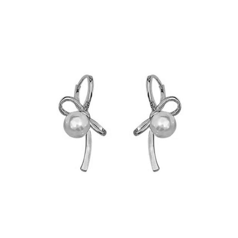 

Female Niche Fashion Versatile Bow Earrings срібний
