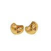 LAYERMOOD 24 Gold Two Texture Bold Ring Earring -silver925