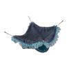 Double Layer Small Pet Swing Hammock Small Pet Double Plush Hammock for Ferret Hamster Parrots Guinea PigBlue